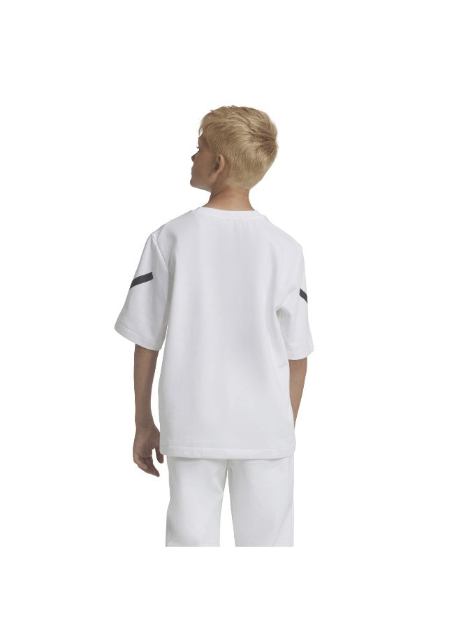 Adidas adidas J Zne Tee White Training T-Shirts 7-8Y  - Image 4