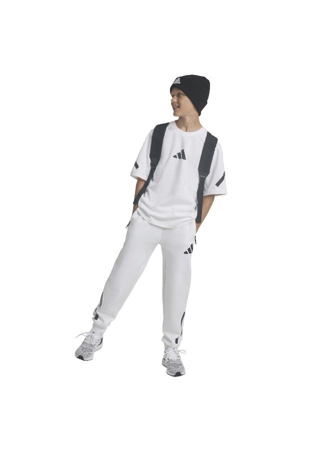 Adidas adidas J Zne Tee White Training T-Shirts 7-8Y  - Image 5