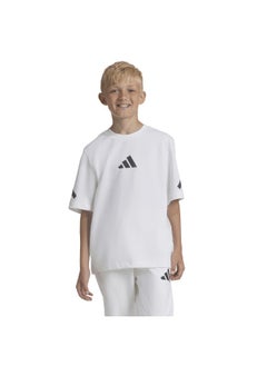 Adidas adidas J Zne Tee White Training T-Shirts 7-8Y  - Image 3