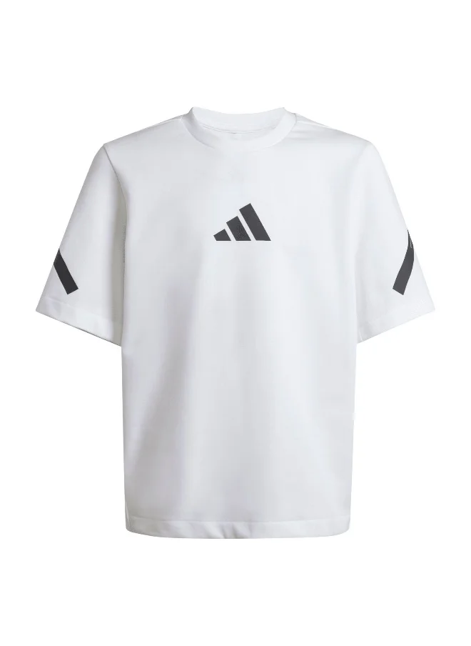 Adidas adidas J Zne Tee White Training T-Shirts 7-8Y