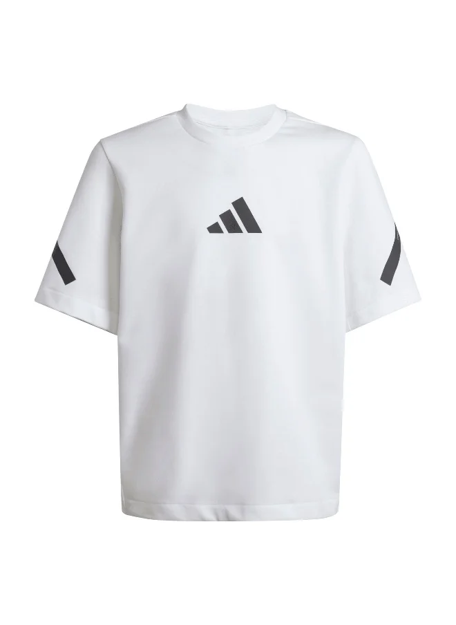 Adidas adidas J Zne Tee White Training T-Shirts 7-8Y