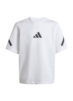 Adidas adidas J Zne Tee White Training T-Shirts 7-8Y  - Image 2
