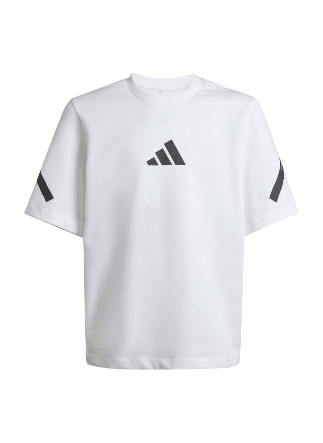 Adidas adidas J Zne Tee White Training T-Shirts 7-8Y  - Image 2
