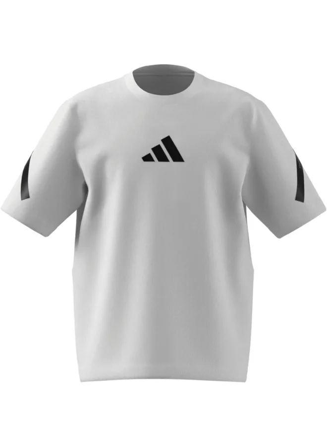 adidas تي شيرت تدريب أبيض J Zne للأطفال 7-8 سنوات