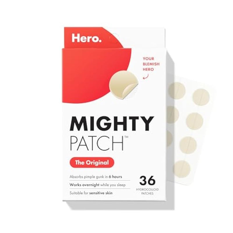 Mighty Patch™ Original patch from Hero Cosmetics – The #1 Hydrocolloid Acne Pimple Patch for Shrinking Zits and Whiteheads in 1 use; Nighttime Spot Stickers for Face and Skin (36 Count) - Image 1