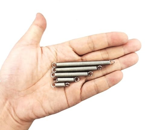 CREEYA 60pcs Extension Spring Assortment Kit, 0.035" Wire Diameter, 1/4" Outside Diameter, 13/32" to 2-1/4" Length, Stainless Steel Mechanical Small Extension Springs with Hook Ends - Image 3