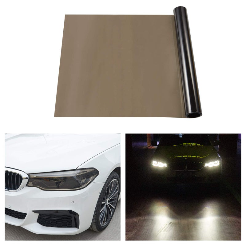 TOMALL 787x12 Light Black Vinyl Film for Car Headlight Taillight Fog Lights Tint Self Adhesive Decals Sports Modification Car Stickers Light Black