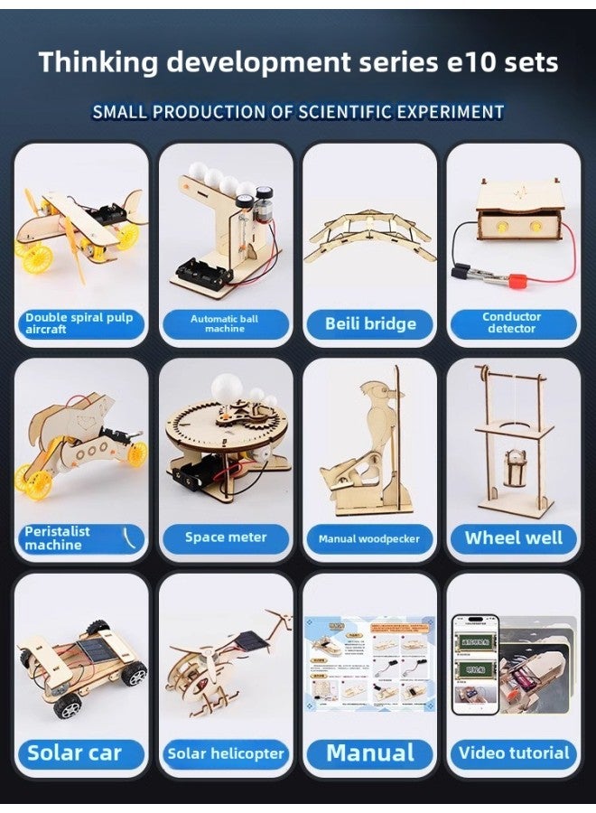 Loquat Science Small Experiment Suit Science And Technology Production Invention Diy Homemade Materials Primary School Students' Puzzle Science And Education Manual-Specifications:Thinking Development Seri - Image 1