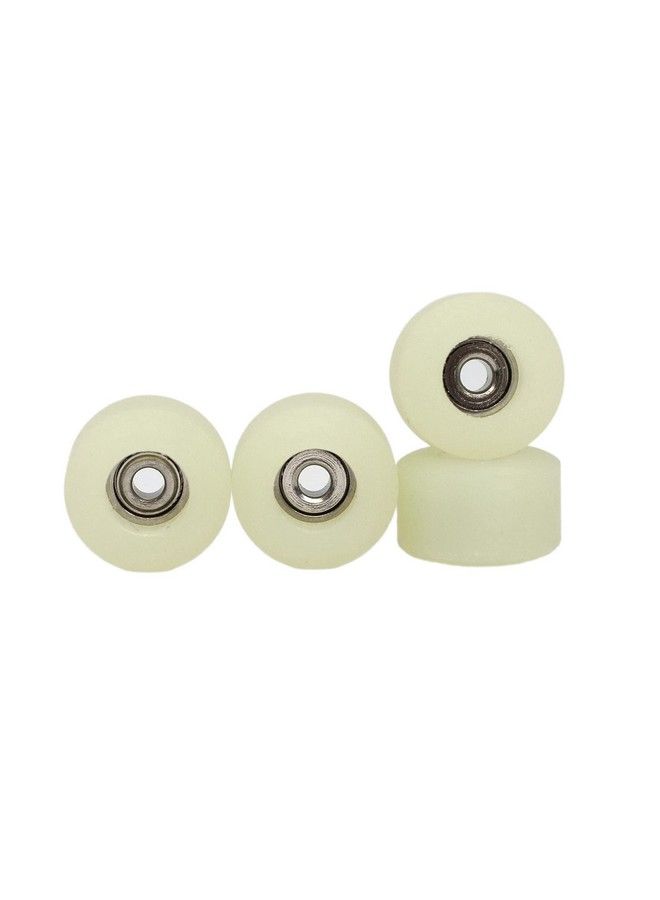 Teak Tuning Apex 71D Urethane Fingerboard Wheels, New Street Shape, 7.7Mm Diameter, Ultra Spin Bearings Made In The Usa Uv Vanilla Colorway  - Image 1