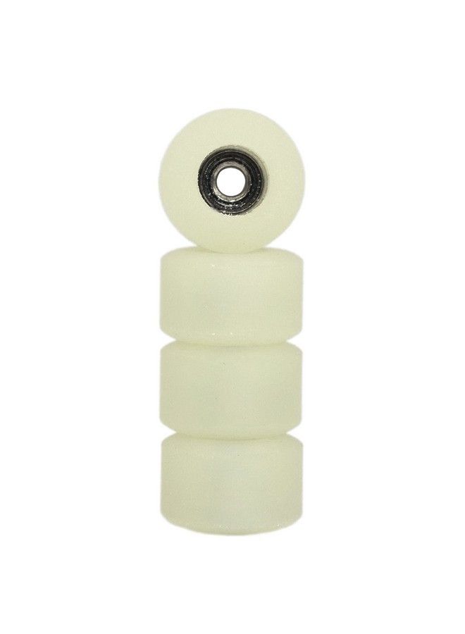 Teak Tuning Apex 71D Urethane Fingerboard Wheels, New Street Shape, 7.7Mm Diameter, Ultra Spin Bearings Made In The Usa Uv Vanilla Colorway  - Image 3