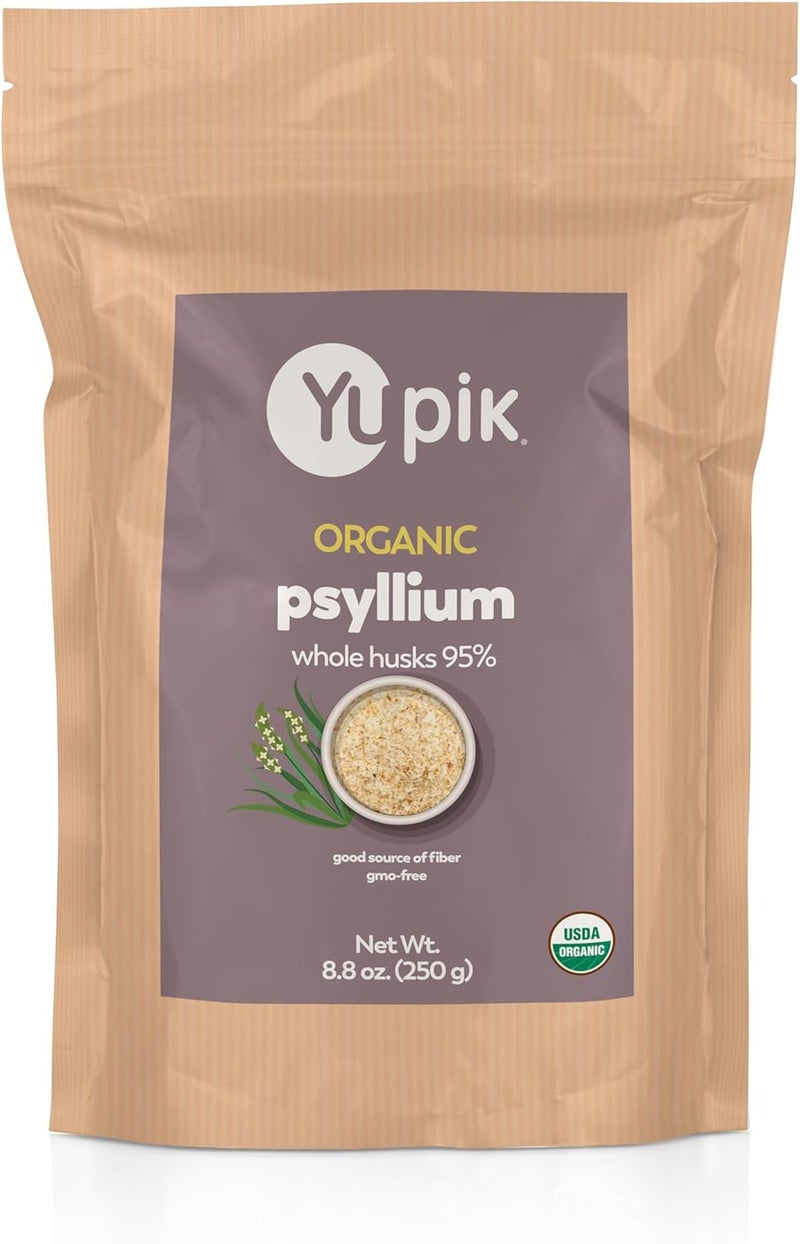 Yupik Organic Whole Husk Psyllium 88 Oz 95 Purity USDA Certified NonGMO Kosher GlutenFree SugarFree  FatFree Unflavored PlantBased High Fiber Superfood for Oatmeal Granola  Cereal - Image 1