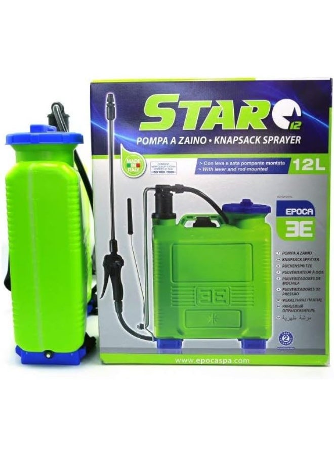 Star Epoca Star 12L Knapsack Sprayer, Made in Italy, Adjustable Pressure Regulator, Ergonomic Design – Ideal for Home Gardening, Landscapers and Agricultural & Farms Use - Image 2