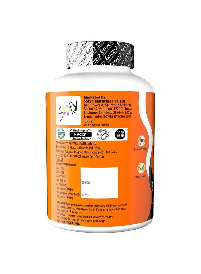 Naturyz Double Strength Natural Vitamin C & Zinc Supplement with Amla, Acerola Cherry, Citrus Bioflavonoids rich in Antioxidants for Immunity Support & Skincare pack of 2 (120 Vegetarian tablets) - Image 4