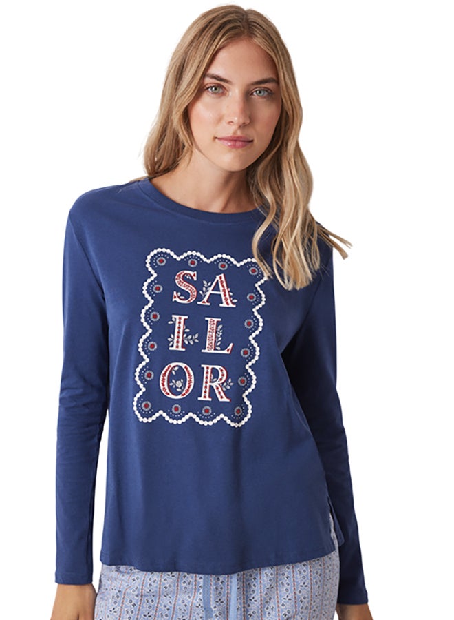 women'secret Salior Long Sleeve Pajamas T-shirt - Image 1