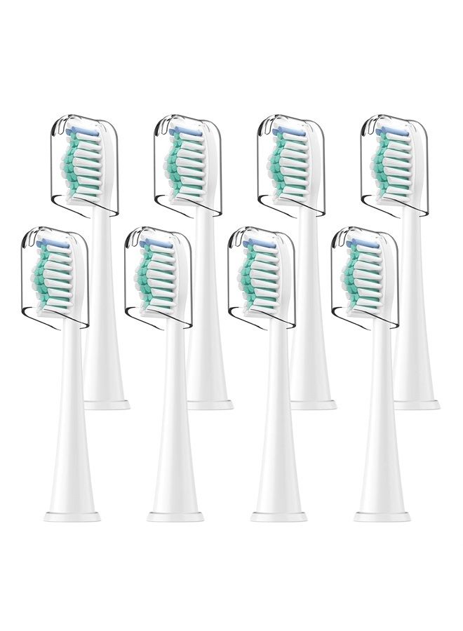 ELFIN Toothbrush Heads for Philips Sonicare Replacement Brush Heads with Protective Cover Soft Dupont Bristles Electric Toothbrush Replacement Heads for Oral Health, 8 Pack - Image 1