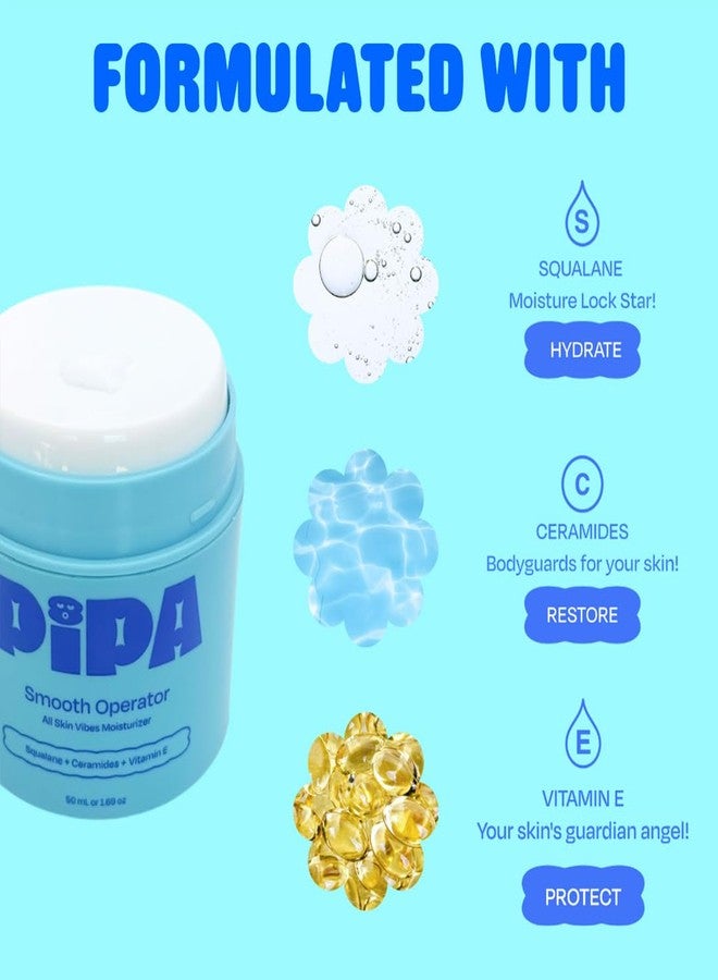 Pipa Skincare Smooth Operator Kids Face Moisturizer 1.7 oz | Clean, Non-Toxic, Hypoallergenic, Fragrance-Free Lotion | Multi-Vitamin Ceramides Cream | Gentle Skin Care Easter Gift for Tweens - Image 4