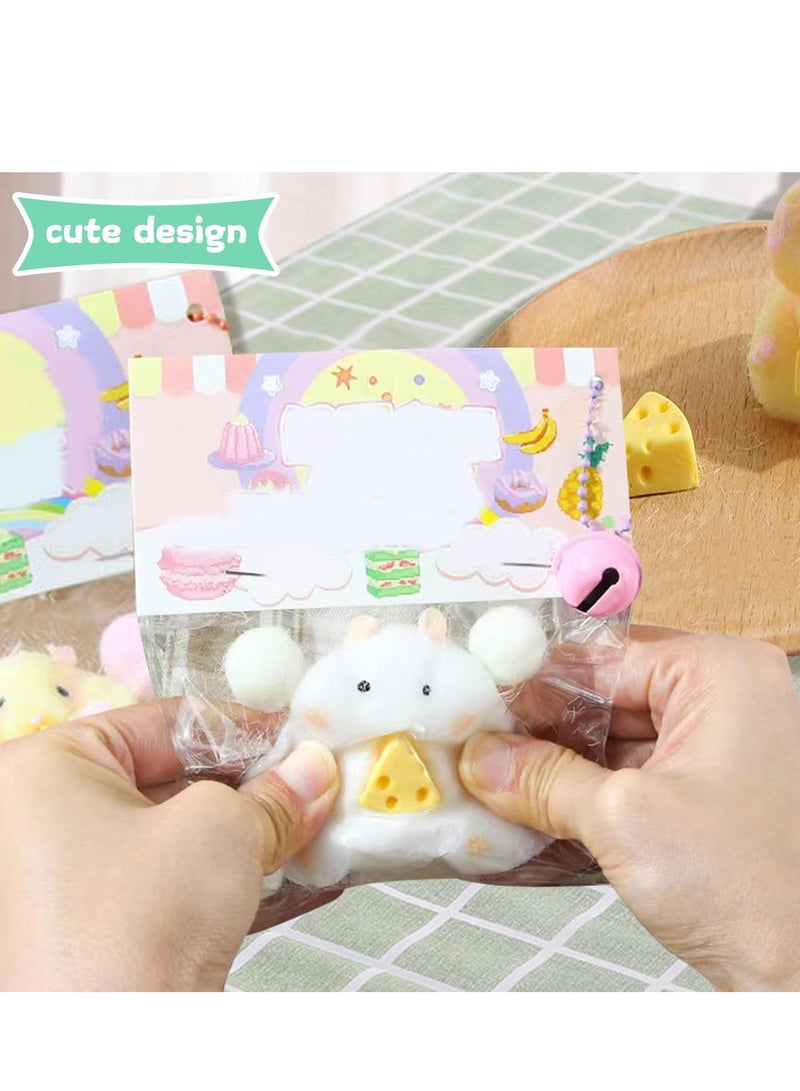 0TO1 TECH 2pcs Squishy Hamster Squeeze Toys,3inch Big Cute Soft Hamster Squishy Toys,Stress Relief Squishies for Kids Party Favors, Pinch Family, Fidget Toys Suitable Adults Kids Big - Image 4
