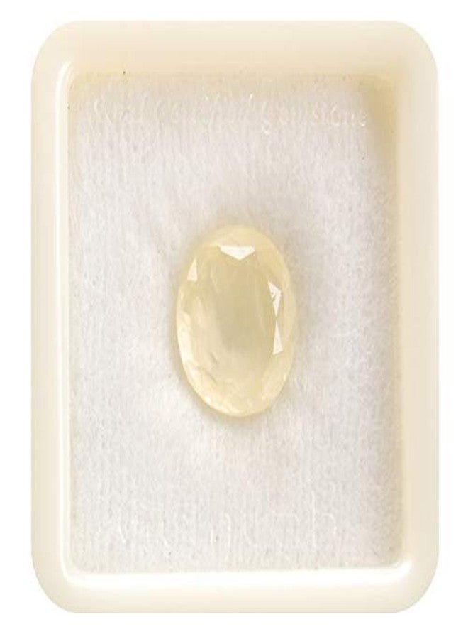 Sidharth Gems Yellow Sapphire Ceylon Quality Pukhraj Gemstone 8.25 Ratti / 7.22 Carat Certified Natural Gemstone AAA Quality