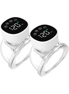 DAREU Wearable Hands-Free Electric Breast Pump – Portable, Silent, Double Breastfeeding Pump with 3 Modes, 9 Suction Levels, and USB Rechargeable Design – 2 Pack  - Image 1