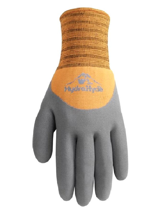 Durable Comfortable Fit Lined Design Protective Latex Gloves Grey and Orange X-Large 555XL