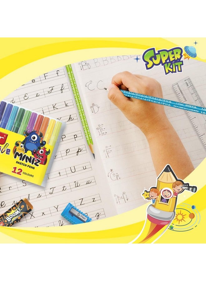 Flair FLAIR Creative Series Super Smart Kit | Combination Smart Kit for Your Creative Need | Use for Writing, Colouring, Drawing & Shading | Stationery Kit Ideal for Gifting | Pack of 1 Kit  - Image 5