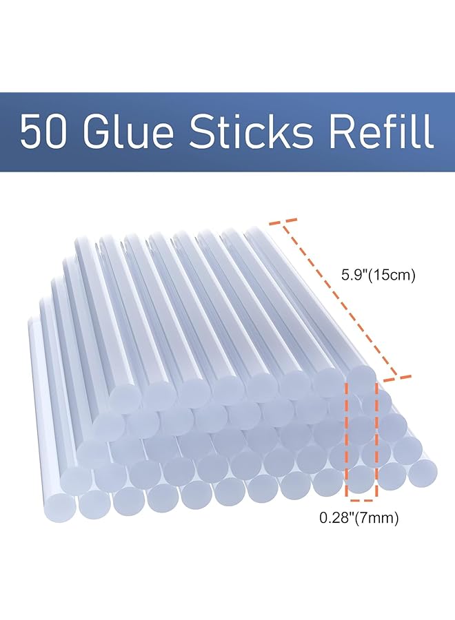 erorex Hot Glue Gun Kit Mini Mini Hot Glue Guns Kit With 50 Sticks Melt Glue Gun Craft For Kids School Diy Arts Home Quick Repairs - Image 2