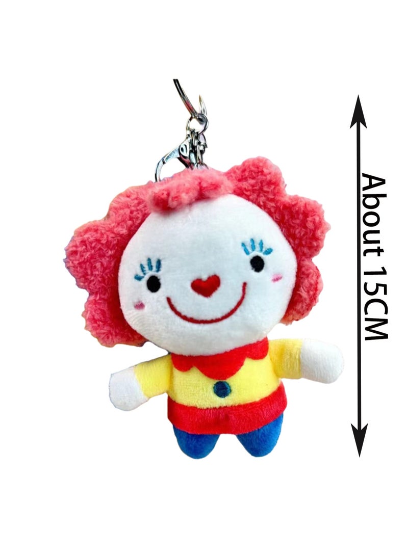 15cm Clown Jack Doll Bag Pendant Keychain Cartoon Circus Plush Doll Schoolbag Accessories Boys Girls Gift - Image 2