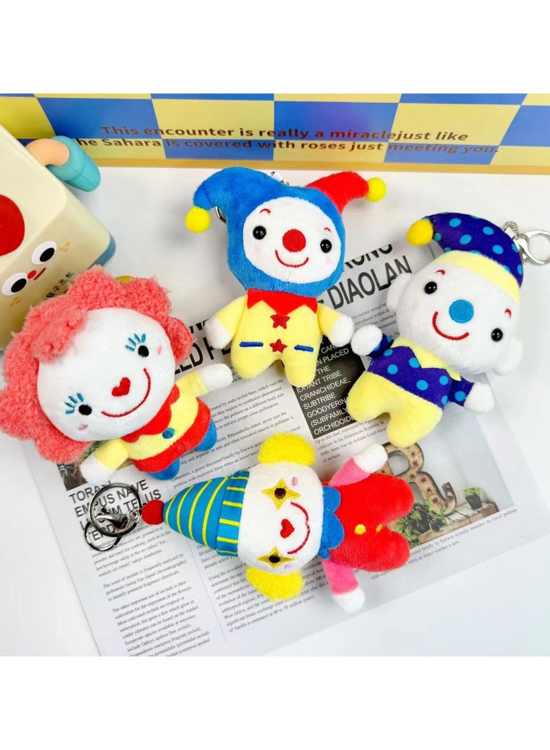 15cm Clown Jack Doll Bag Pendant Keychain Cartoon Circus Plush Doll Schoolbag Accessories Boys Girls Gift - Image 3
