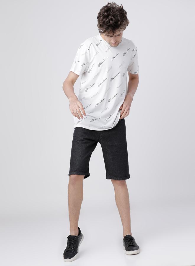 HIGHLANDER Solid Slim Fit Denim Shorts - Image 4