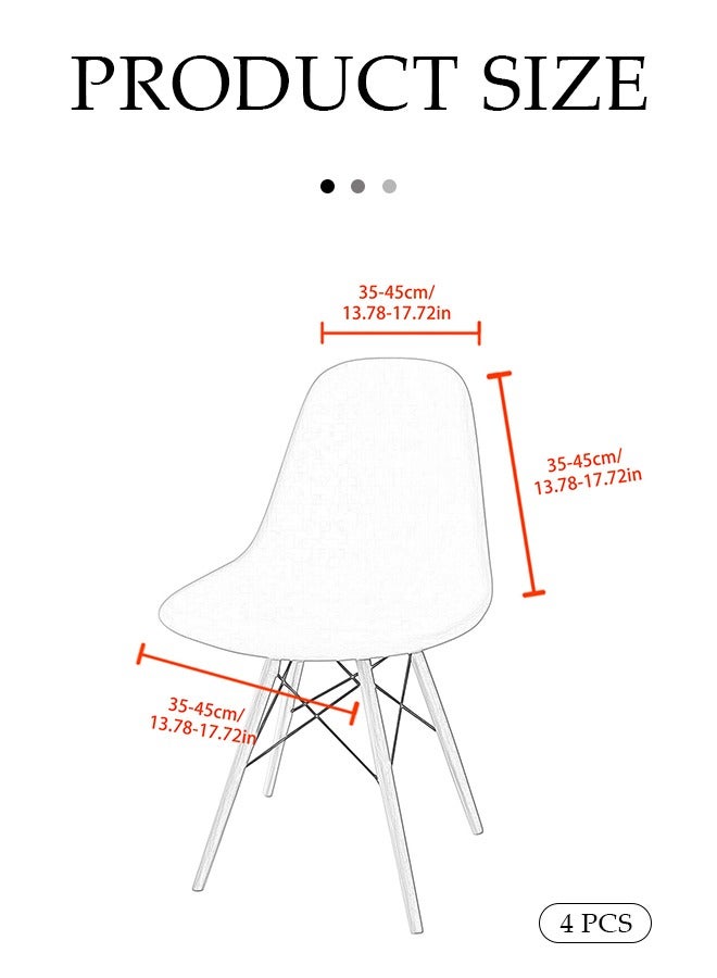 DUNISO 4-piece Waterproof Chair Covers,Stretch Chair Slipcovers, Removable Machine Washable Chair Protector Soft Touch Seat Covers for Dining Room Banquet Party Home Decoration (grey）  - Image 2