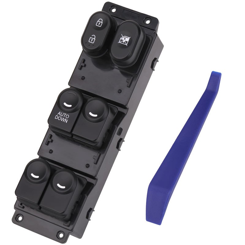 Obaee Master Window Switch Power Control Button Front Left Driver Side Compatible with 2011 2012 2013 2014 2015 2016 2017 Hyundai Accent Replacement OEM 93570AP1R101 935701R111 1 Auto 16 Pins