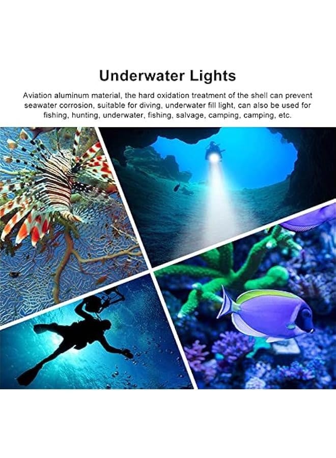 Diving Flashlight , Bright maximum 5000LM Scuba Dive Light , IPX8 watertight Submarine Flashlight Underwater 100 Meters for Depth Cave Diving - Image 4