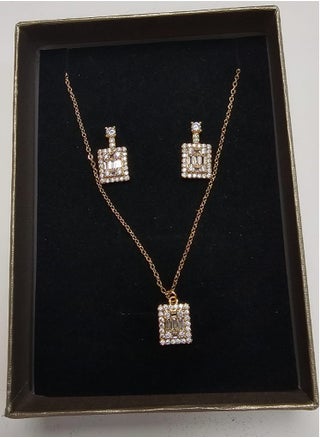 Women's accessory set consisting of earrings and a chain made of zircon - pzsku/Z4FC5325C37284F8139E4Z/45/_/1740326521/c90dd7f1-10ca-4703-b864-9b0d84aac432