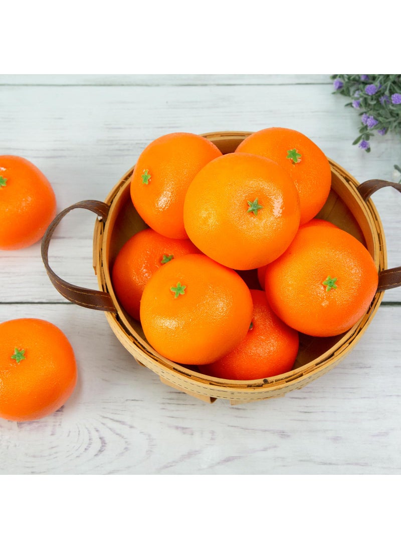 HAKSEN HAKSEN 12 PCS Fake Oranges  Artificial Fruits for Decoration Lifelike Fake Fruit Faux Oranges for Home Kitchen Cabinet Decor Photography Prop  - Image 3