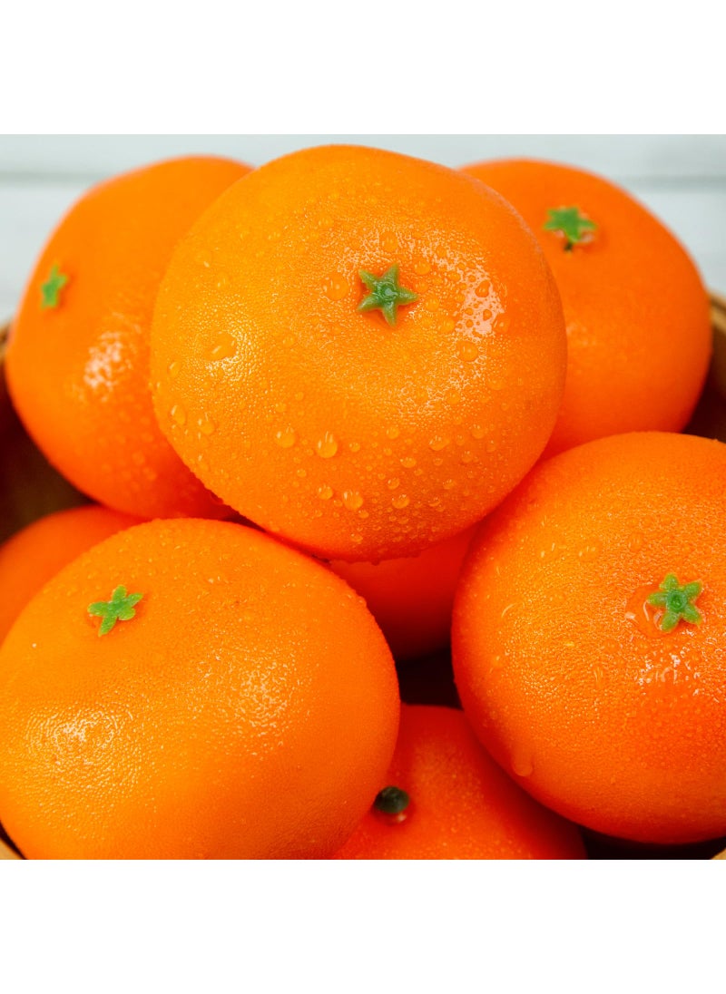 HAKSEN HAKSEN 12 PCS Fake Oranges  Artificial Fruits for Decoration Lifelike Fake Fruit Faux Oranges for Home Kitchen Cabinet Decor Photography Prop  - Image 4