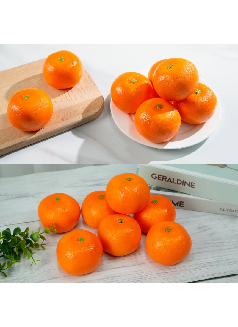 HAKSEN HAKSEN 12 PCS Fake Oranges  Artificial Fruits for Decoration Lifelike Fake Fruit Faux Oranges for Home Kitchen Cabinet Decor Photography Prop  - Image 5