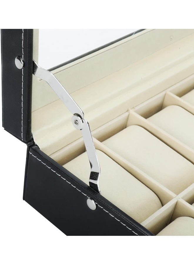 12 slots Leather watch box, watch storage box, watch display box, home decoration, stall display box, exquisite and simple gift box - Image 5