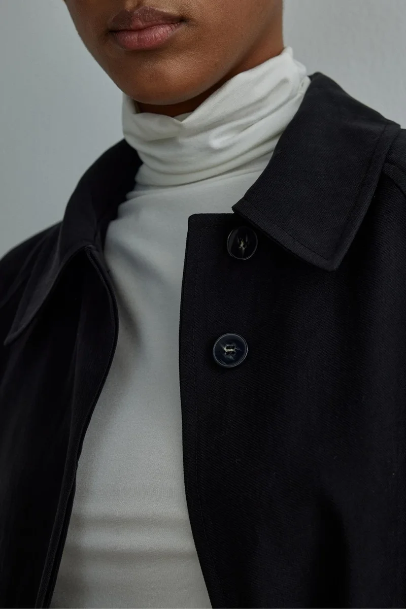 Suud Collection Ecru Andy Degaje Turtleneck Bodysuit