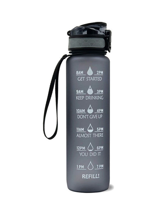 Loquat Sports Water Bottle with Time Marker BPA Free u0026 Leak proof Portable Reusable Drinking Kettle  Fitness Sport 1L Water Jug for Men   Women Kids Student to Camping Office School Gym Workout 29.5*5*  - Image 1
