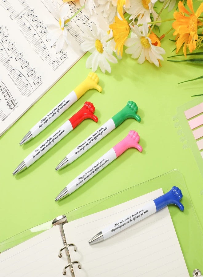 Fumete 25 Pcs 25 Pcs May You Be Proud Thumbs up Pens Thank You Ballpoint Pens Cute Hand Gesture Inspirational Appreciation Gifts for Employee Coworker Nurse Teacher Colleague Housekeeping Week Gift - Image 5