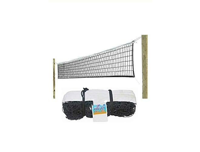 AMZ SPORTS NETS Polypropylene Professional Outdoor Sand, Grass Volleyball Nets Set (32X3 ft, Black) - Image 1