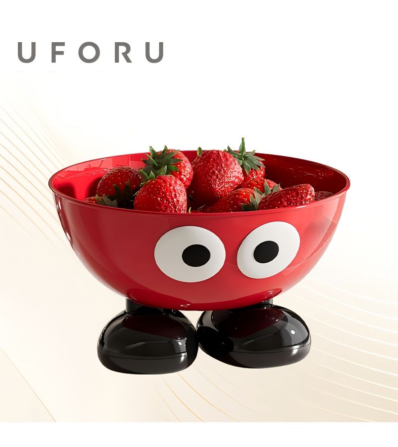 Transparent Cartoon Big Eyes Fruit Bowl With Feet Cute Snack Plate Home Living Room Coffee Table Creative Desktop Storage Bowl - Image 1