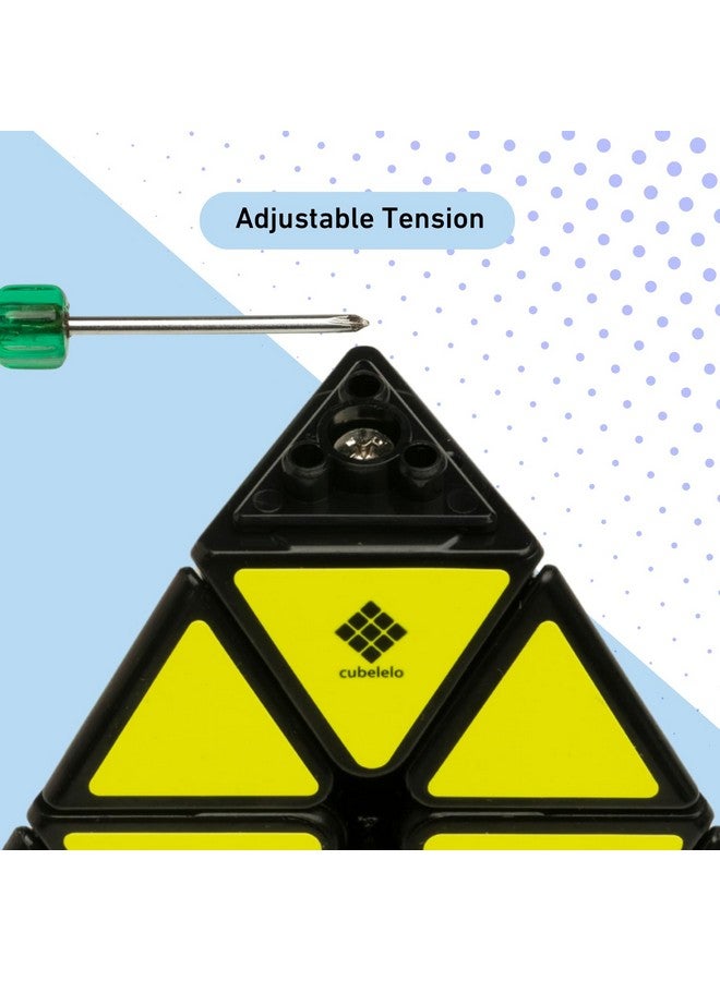 Cubelelo Drift Pyraminx Puzzle (Black) | Black Pyramid Triangle Cube For Kids And Adults 3X3 | Magic High Speedy Stress Buster Brainstorming Puzzle (Multicolor) - Image 3