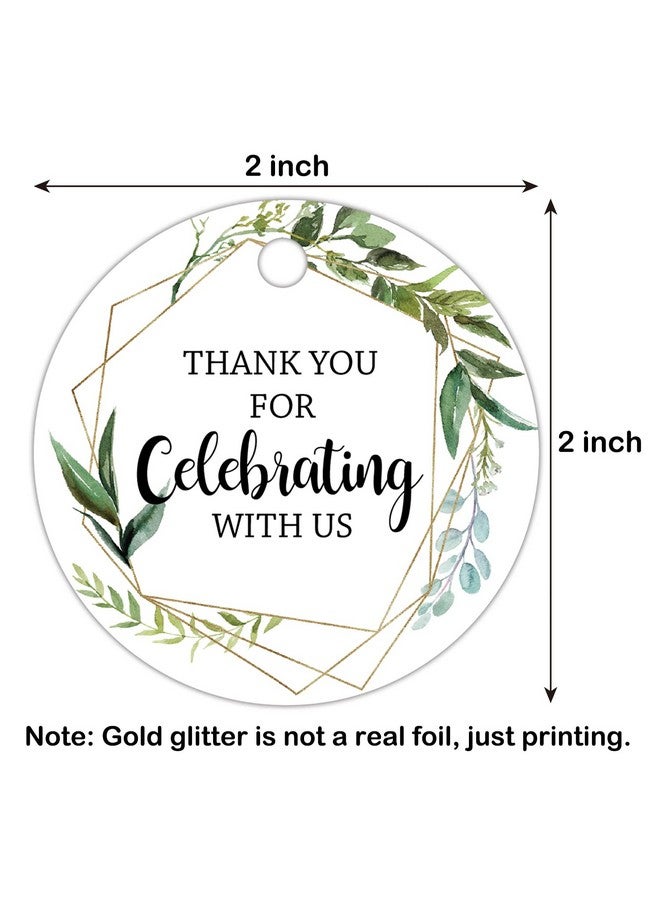 EKSPLODI Thank You For Celebrating With Us Tags, Thank You Tags For Wedding Favors, Bridal Showers, Birthdays, Parties And Baby Showers, Thank You Gift Tags With String, 2 Inches, Pack Of 50. - Image 4