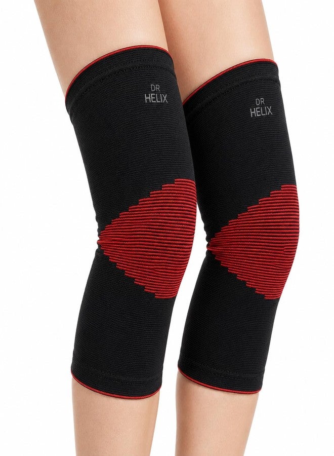 Dr Helix Unisex 3D Knee Cap Red | Adjustable Support for Knee Pain Relief & Injury Prevention | Breathable, Comfortable & Durable|Ideal for Sports, Recovery & Daily Use - (Size - XL) - Image 1