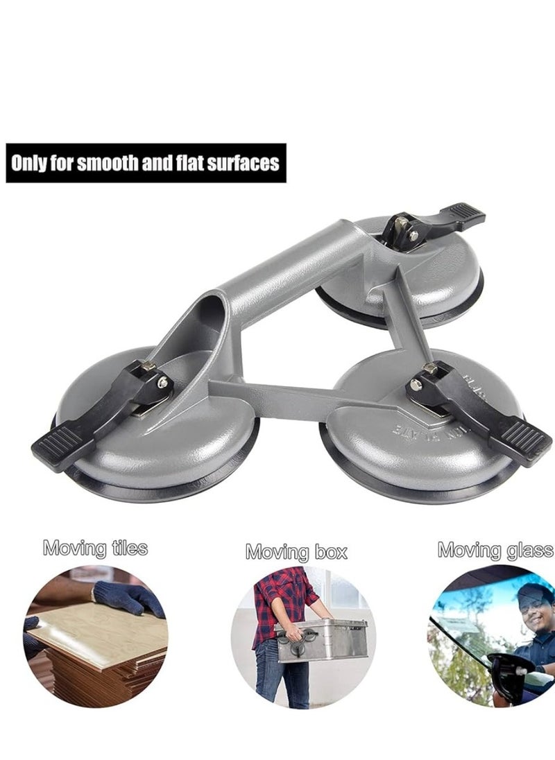 KNP KNP Heavy Duty Glass Suction Cup With Double Handle Locking (3 Plate)  - Image 3