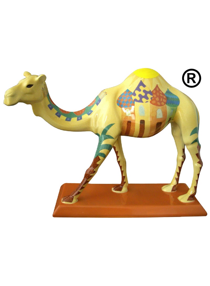 Camel Caravan ''ARABIA'' Ceramic Multi Color Camel Statue Souvenir from Dubai