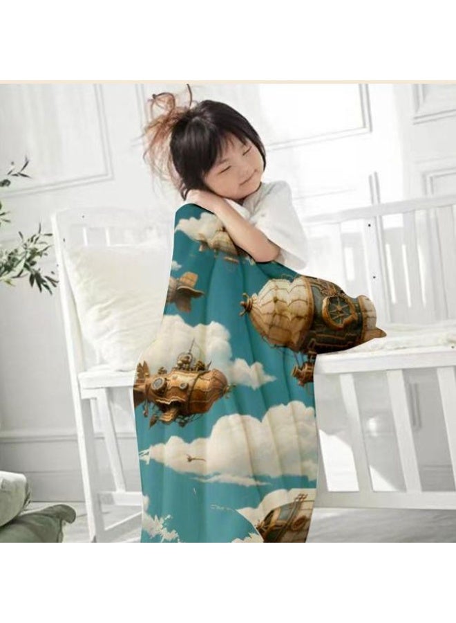 عام بطانية رقيقة من الفانيلا الكرتونية للأطفال والرضع (دافئة ومريحة، ومناسبة للنوم والألعاب) 70 سم * 100 سم