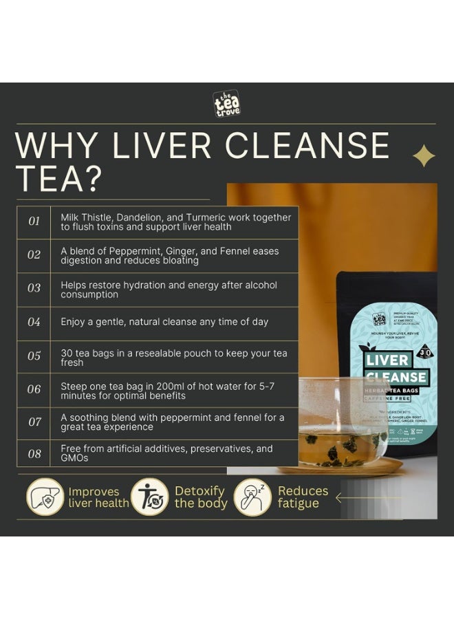 The Tea Trove Liver Cleanse Herbal Tea Bags (30 counts) - Image 2