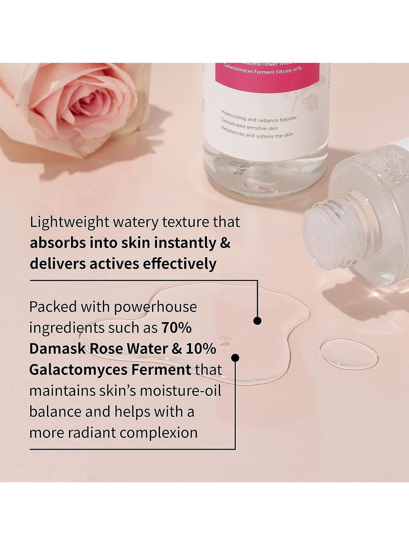 iUNIK Rose Galactomyces Essential Alcohol-Free Vegan Face Toner 6.7 Fl Oz - Natural Rose Water 70% Hydrating Moisturizer with Organic Rosewater Moisturizing Pore Minimizing Deep Nourishing  - Image 3